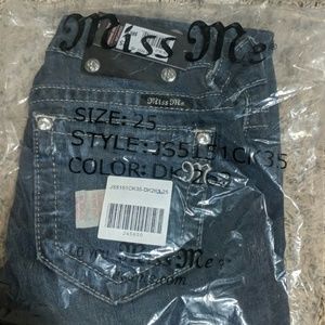 NWT MISS ME CUFFED SKINNY JEANS SIZE 25